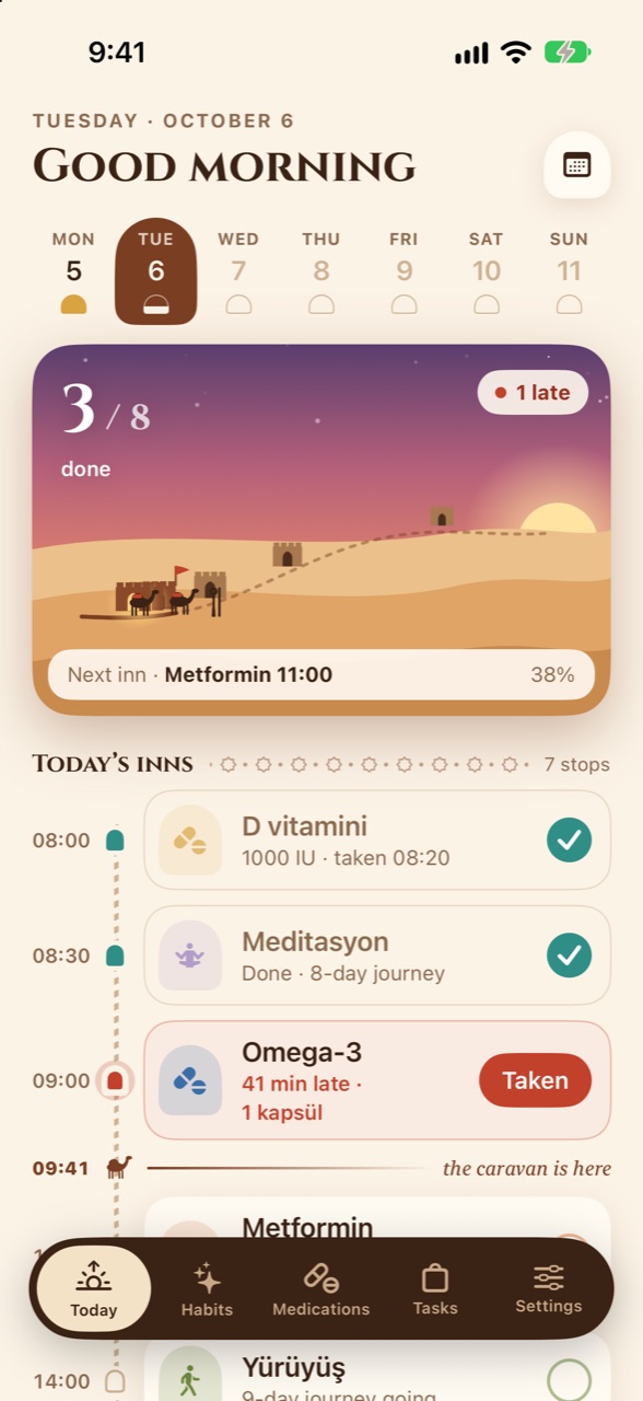 Dawnia Today screen